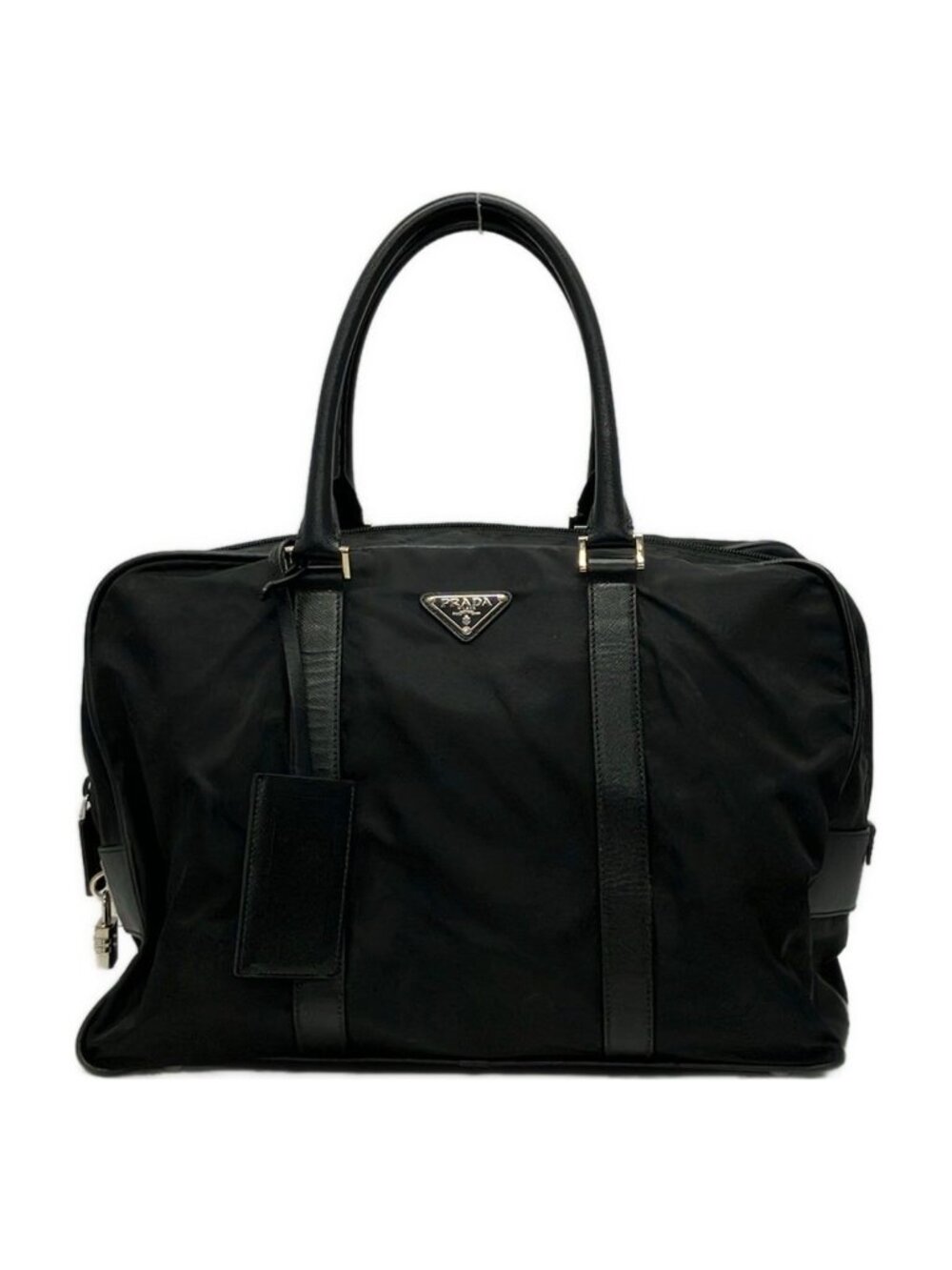 Prada Business Bag Black No Lock Leather